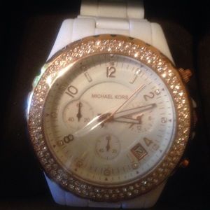 White and Rose Gold Watch