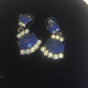 Beautiful blue and cz earrings