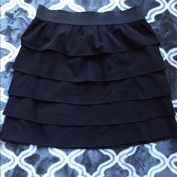 Black Ruffle Skirt