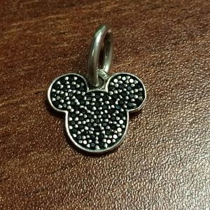 Authentic Pandora Mickey black pave dangle