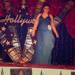Formal Dress. Size 12. Worn once. Step in. Halter.