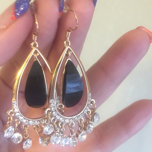 Gorgeous black and gold earrings