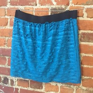 Apt. 9 sz L frilly blue/teal skirt