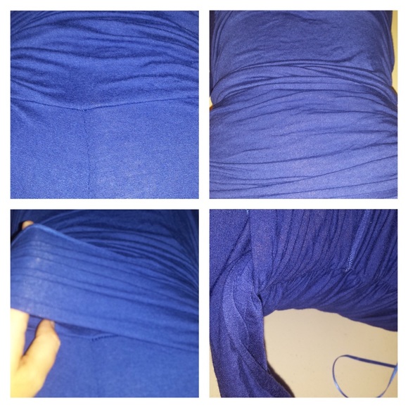 Royal Blue Stretchy Jumpsuit Halter Top Style - Picture 4 of 4