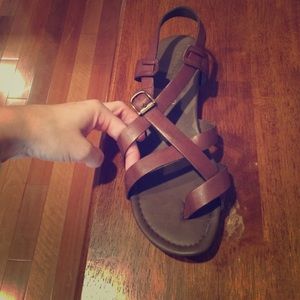 Franco Sarto brown leather sandals