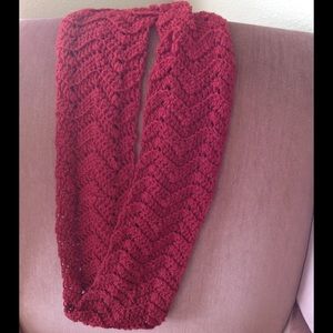 MAROON Chevron Crochet Scarf