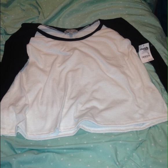 Black and white Charlotte Russe top size M