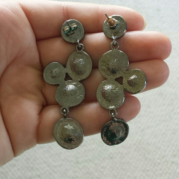 Blue dangling earrings - Picture 2 of 2