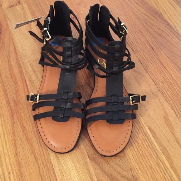 Jessica Simpson zip up sandals