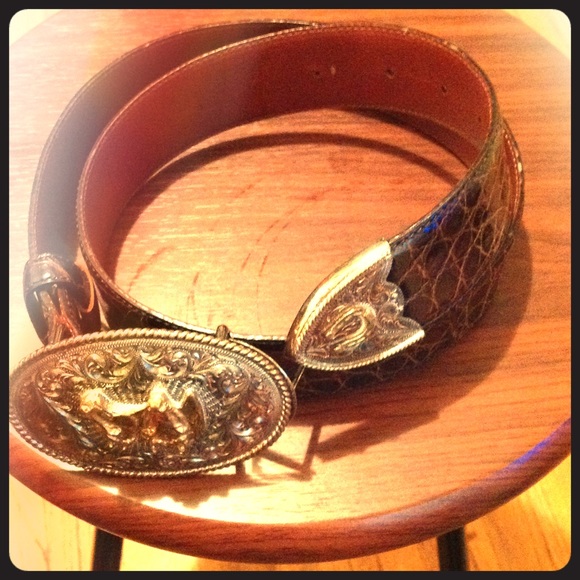 💞Alligator skin Ralph Lauren Vintage belt 💞