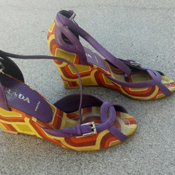 Colorful Prada wedge sandal - Picture 2 of 4