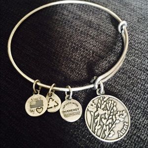 Alex & Ani AUNT Silver finish bangle