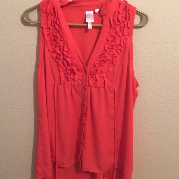 Coral blouse