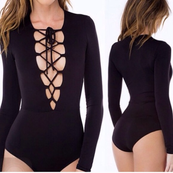 Lace-up Bodysuit