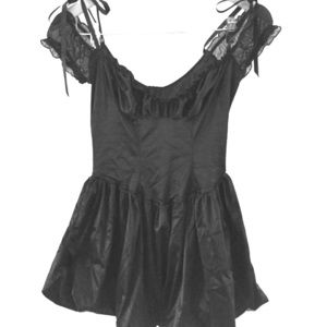 SOLD Fredricks of Hollywood black slip dress