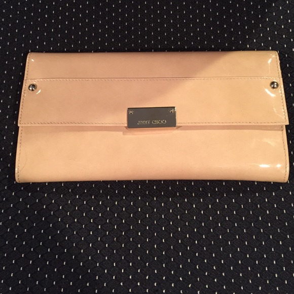 Jimmy Choo Resse nude clutch