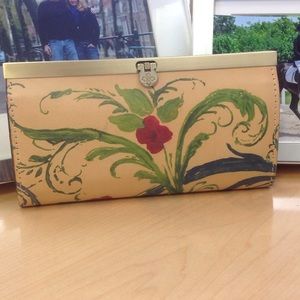 Wallet leather, hand painted