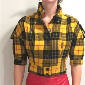 MCQ BY ALEXANDER MCQUEEN CROPPED WOOL JACKET