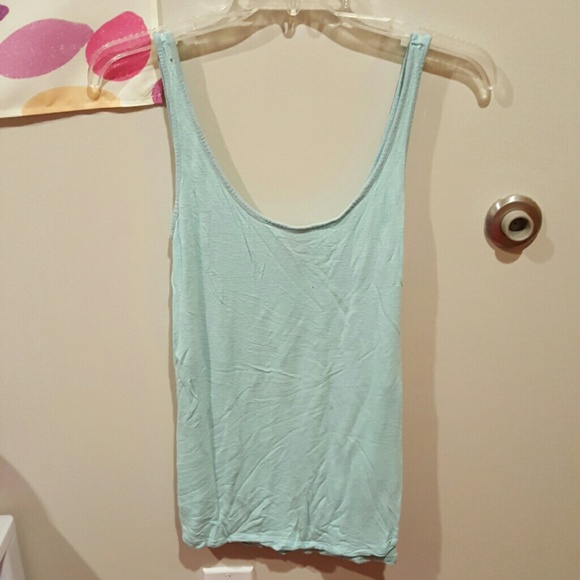 Aqua flowy tank top