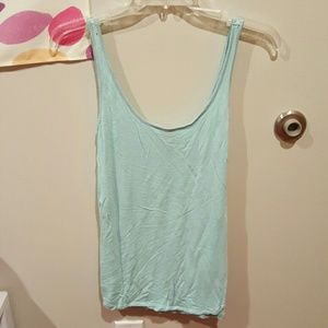 Aqua flowy tank top