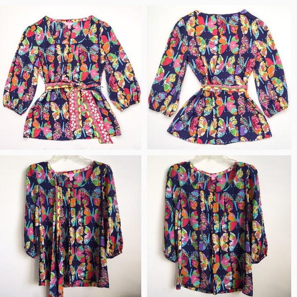 LILLY PULITZER SILK LOOSE TOP - Picture 3 of 4