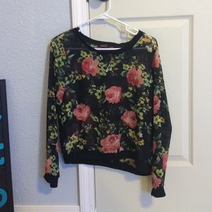 Sheer floral shirt