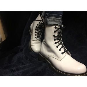 Dr. Martens - White Patent Leather