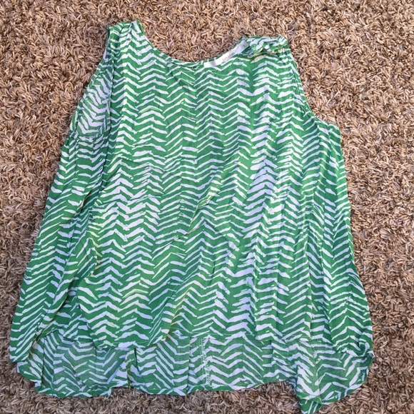 Green and Cream top
