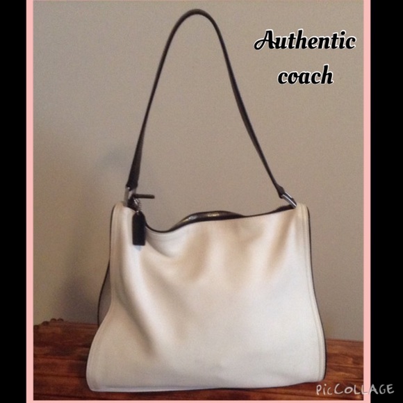 RARE authentic white and black coach shoulder.