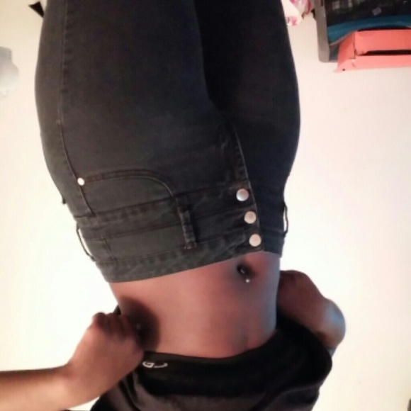 High waisted black jeans