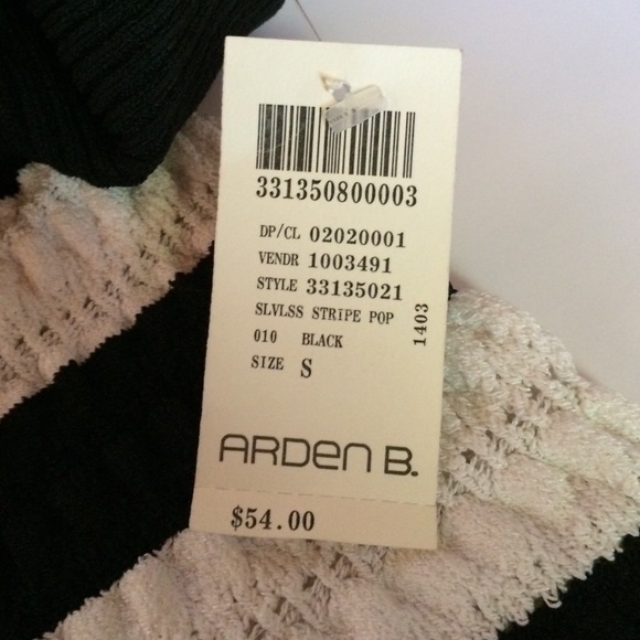 Y2K NWT Arden B white and black Top / knit style top - Picture 4 of 4