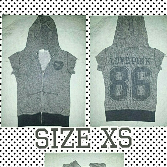 💟 PINK Victoria's Secret short sleeved hoodie