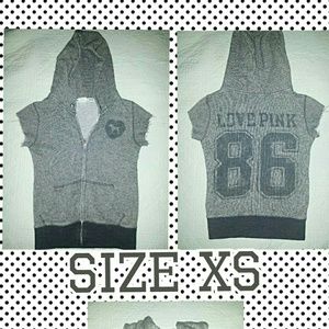 💟 PINK Victoria's Secret short sleeved hoodie