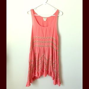 Free People Pink Babydoll Shirt/Dress