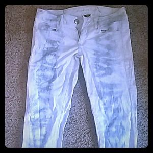Acid wash skinny jeans