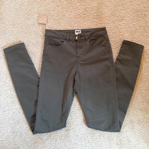Olive green skinny jeans