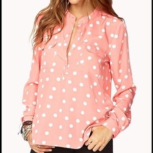 Polka dot long sleeve shirt