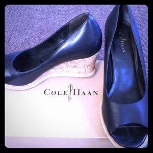 Cole Haan Jocelyn OT Wedge II black leather