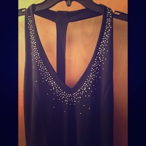 Black cocktail dress. Backless. Size Large