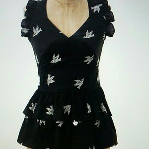 Anthropologie Swallow Dive Halter Top