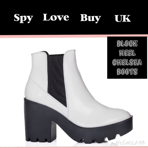 Block heel Chelsea boots by spy love buy UK