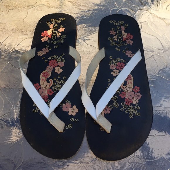 Aldo Flip Flops Leather Strap