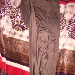 Ruched asymmetrical skirt