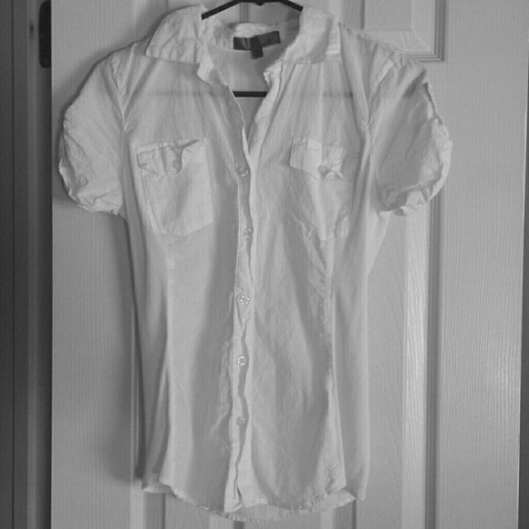 White Almost Famous button up