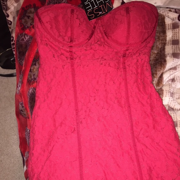 Corset red dress