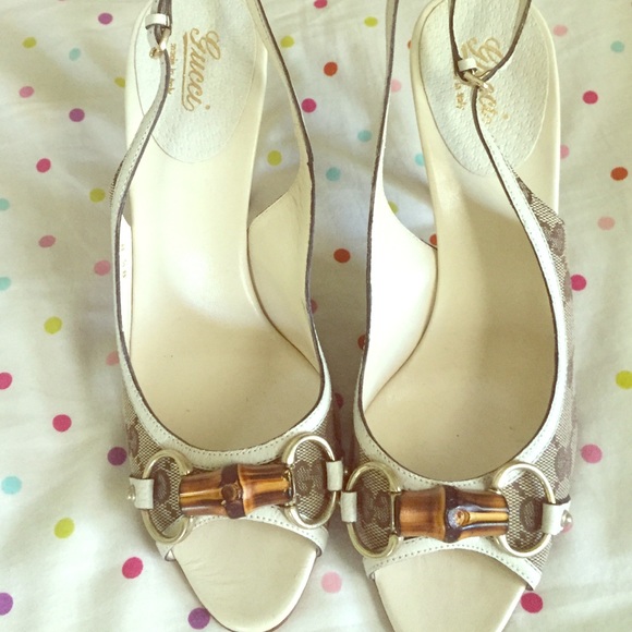 Gucci peep toe heels