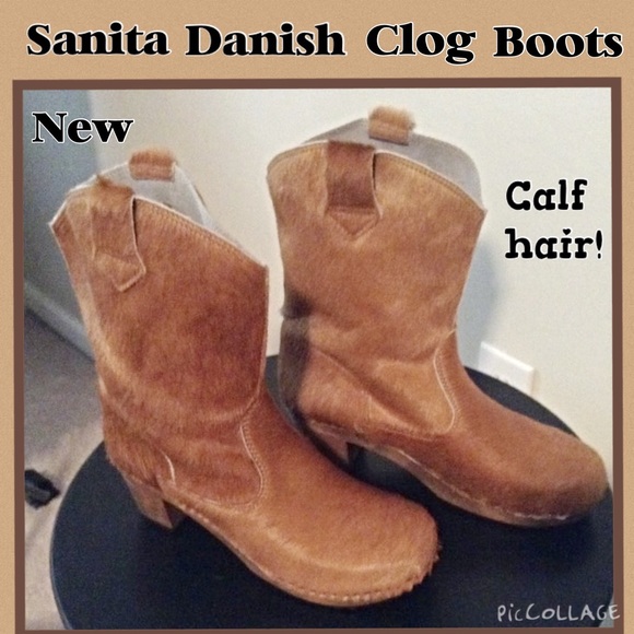 Authentic Sanita Danish Clog Boots All Calf Hair!