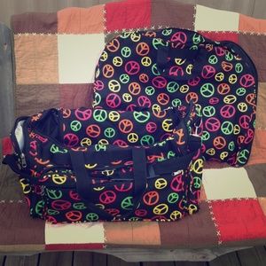 3 piece Peace Duffle Bag set