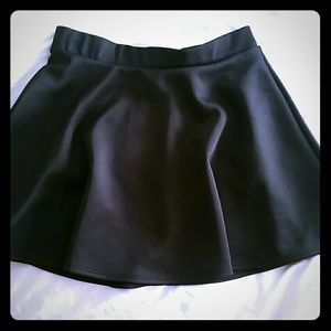 Black satiny soft skirt