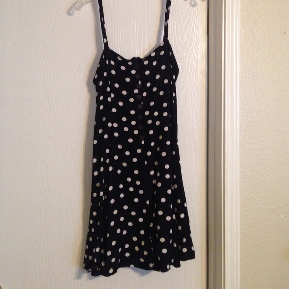Polka dot button dress